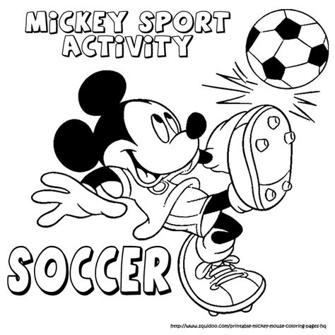printable coloring pages  kids mickey mouse sport coloring pages