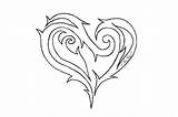 Heart Tribal Deviantart Designs Tattoos Sketch sketch template