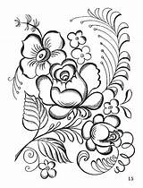 Coloring Pages Patterns Folk Printable Adults Sheets Flowers Polish Painting Colouring Adult Embroidery Russian Rose Drawings Google Designs Color Flower sketch template