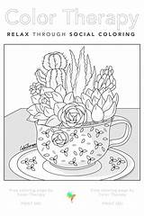 Colortherapy Drawings sketch template