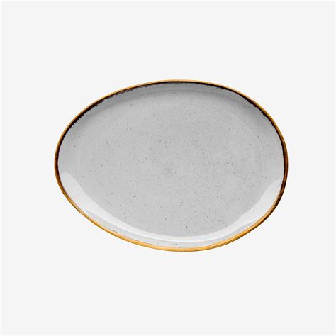 grey ceramic plate