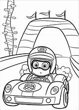 Bubble Guppies Coloring Pages Car Race Printable Kids Driver Driving Nonny Kleurplaten Colouring Kleurplaat Sheets Guppy Cars Book Racing Print sketch template