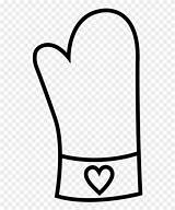 Oven Mitt Clipart Coloring Pinclipart sketch template