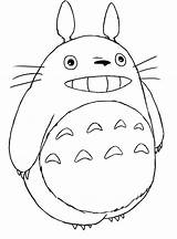 Totoro Coloring Ghibli sketch template