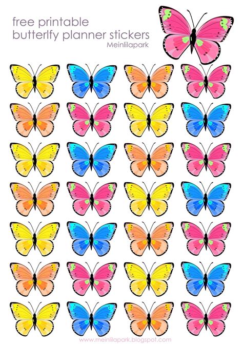 paper butterfly  printable butterfly sticker