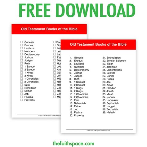 books   bible list   printables   faith space