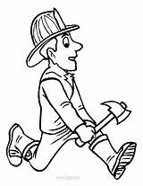 Fireman Coloring Pages Printable Kindergarten Cool2bkids sketch template