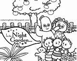 Night Garden Coloring Pages Printable Drawing Cartoon Color Colouring Kids Drawings Beginners Tree Igglepiggle Upsy Tombliboos Daisy Characters Tv Cute sketch template