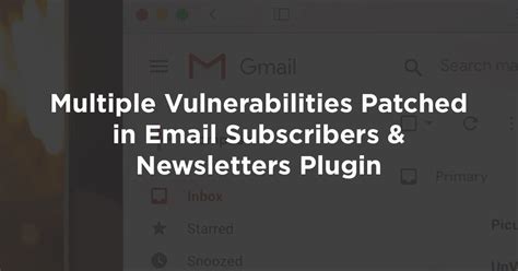 multiple vulnerabilities patched  email subscribers newsletters plugin