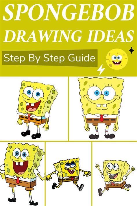 spongebob drawing ideas step  step guide diyncrafty