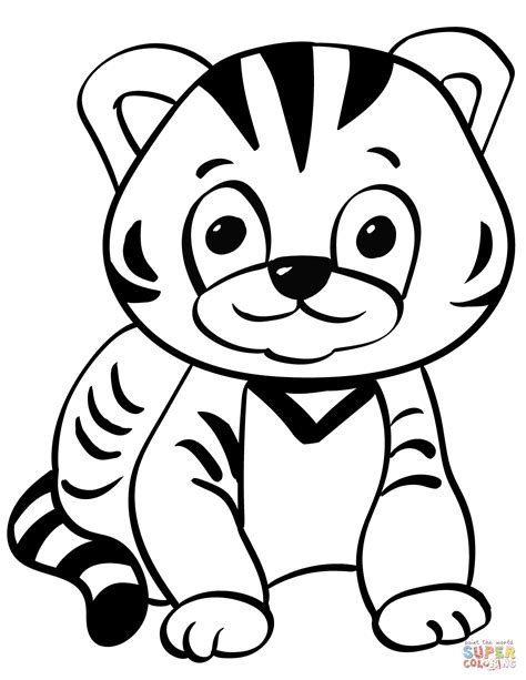 tiger cub coloring page  printable coloring pages