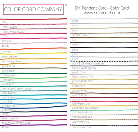 color samples solid colors  length color samples pendant light cord color