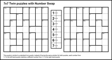 calcudoku puzzle forum view topic twin puzzles  number swap