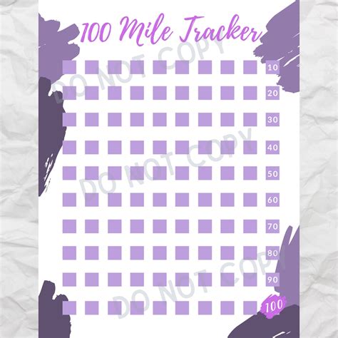 mile tracker running tracker walking challenge fitness etsy uk