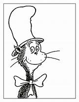 Hat Cat Outline Seuss Dr Version sketch template