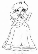 Daisy Mario Coloring Pages Peach Princess Super Colouring Kart Popular Print Coloringhome Library Clipart Comments sketch template