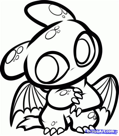 baby dragon coloring clipart