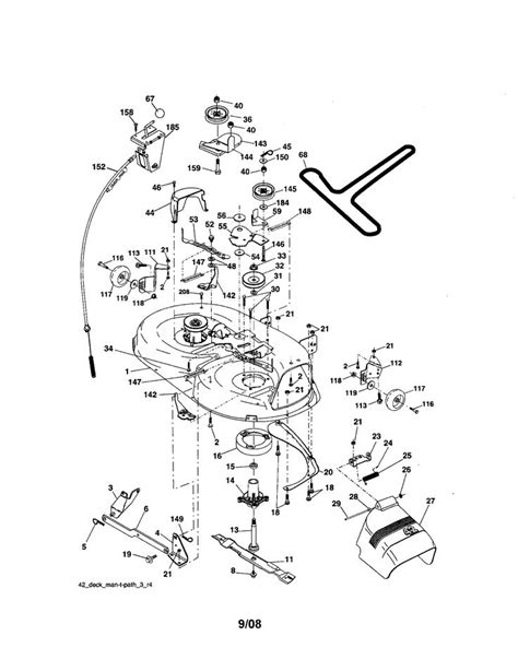 sears garden tractor parts diagram