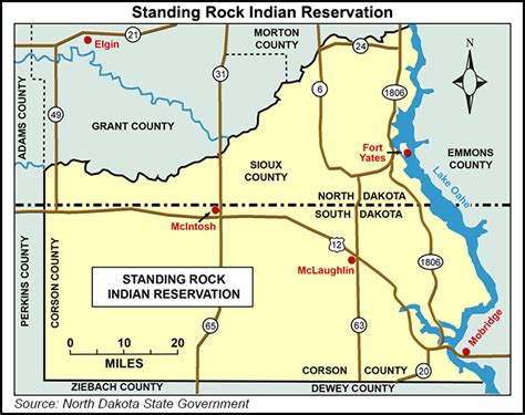 Standing Rock Indian Reservation Map Large World Map