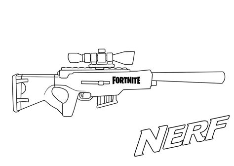 fortnite nerf rifle coloring page  print  color