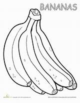 Banana Bananas Coloring Sheet Worksheet Preschool Worksheets Color Pages Template Bunch Vegetables Choose Board sketch template