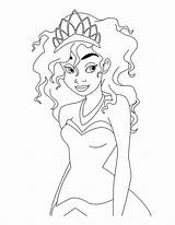 Princess Coloring Pages Tiana Getcolorings sketch template