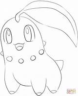 Chikorita Lineart Pichu Pokémon sketch template