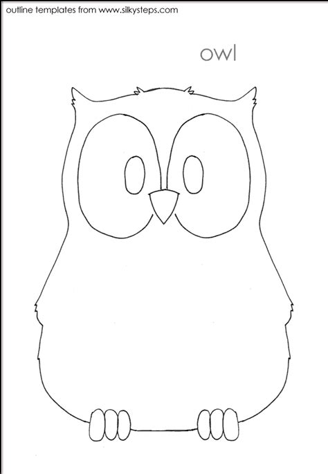 printable owl template printable word searches