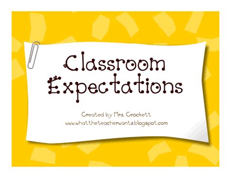 Rules And Expectations Pdf Classroom Expectations