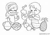 Coloring Food Pages Nutrition Eating Healthy Kids Clipart Good Vegetables Children Bad Foods Veggies Eat Colouring Choices Clip Book Sheets sketch template