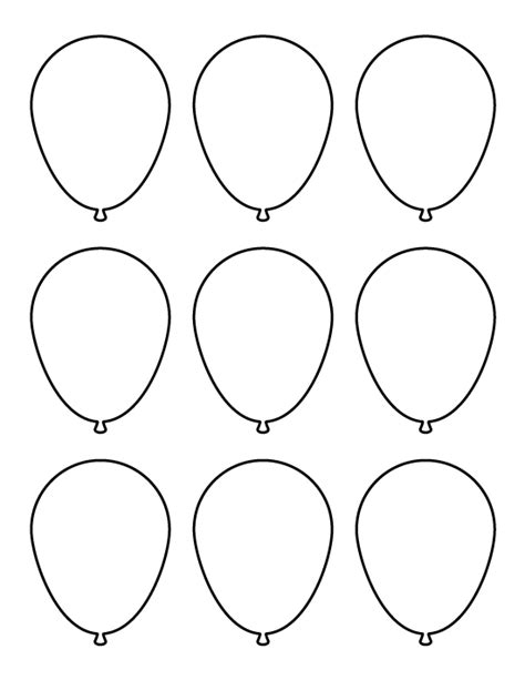 printable small balloon template