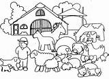 Farm Farmer Fazendinha Granja Barnyard Bestcoloringpagesforkids Kittens Vão sketch template