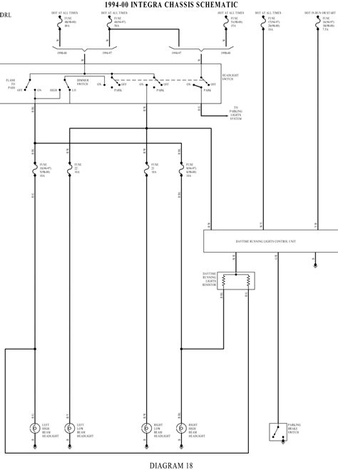 wiringdiagrams drl  headlights wiring diagram    acura integra