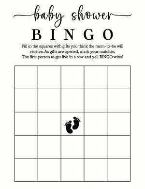 printable baby shower bingo cards blank  prefilled