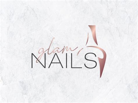 glam nails logo design nail studio logo nail artist logo nail salon