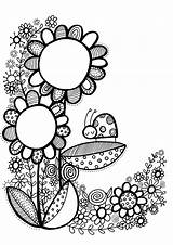 Doodle Coloring Flower Pages Doodles Drawing Flowers Drawings Cute Zentangle Patterns Coloriage Adult école Fleur Dessin Books Fleurs Choose Board sketch template