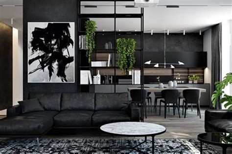 modern interior design  black  home decor