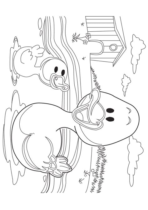 ducks family drawing  coloring page  printable nurieworld