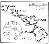 Hawaii Coloring Map Pages Hawaiian Kids Drawing Color Printable Flag State Luau Islands Theme Japan Preschool Pennsylvania Europe Atozkidsstuff Clipart sketch template