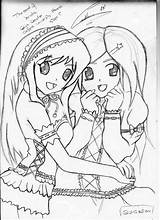 Coloring Friends Pages Friend Girls Forever Two Cute Printable Anime Lineart Color Print Getcolorings Getdrawings Deviantart Colorings Teenage Popular Comments sketch template