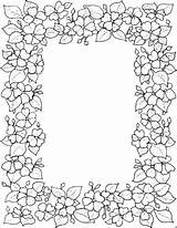 Border Coloring Pages Printable Floral Tablero Seleccionar sketch template