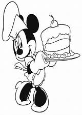 Minnie Mouse Coloring Pages Cake Print sketch template