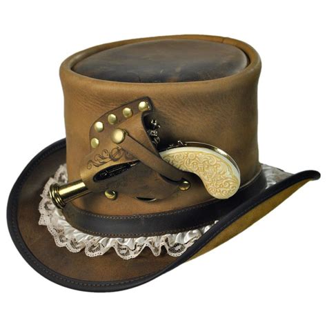 head  home pistol leather top hat top hats