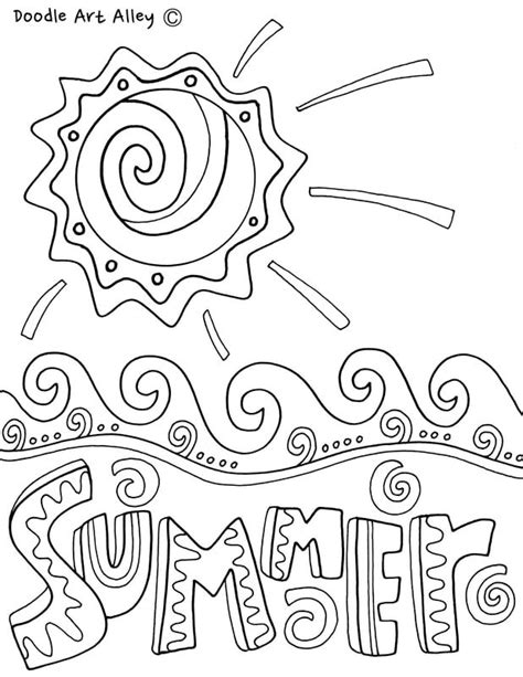 summer coloring pages  printables  classroom doodles great