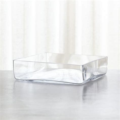 Shop Brooklyn Short Square Vase Our Low Rise Square Shaped Clear