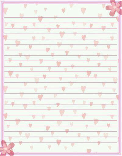 hearts writing paper printable writing paper printable stationery