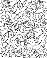 Color Adults Number Coloring Numbers Pages Adult Dover Paint Publications Flowers Flower Floral Designs Printable Colouring Sheets Creative Haven Rose sketch template