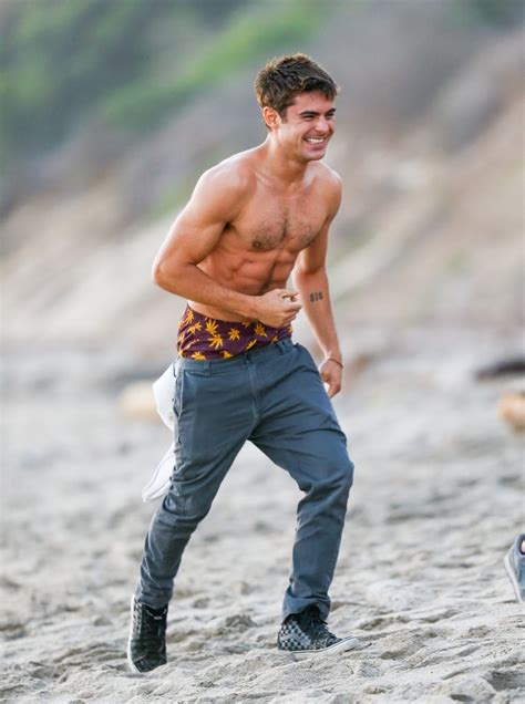 he was all smiles and abs and biceps while filming we are your zac