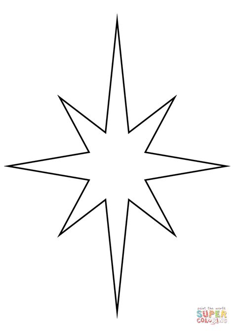 christmas star coloring page