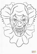 Coloring Pages Pennywise Clown Printable Getcolorings sketch template